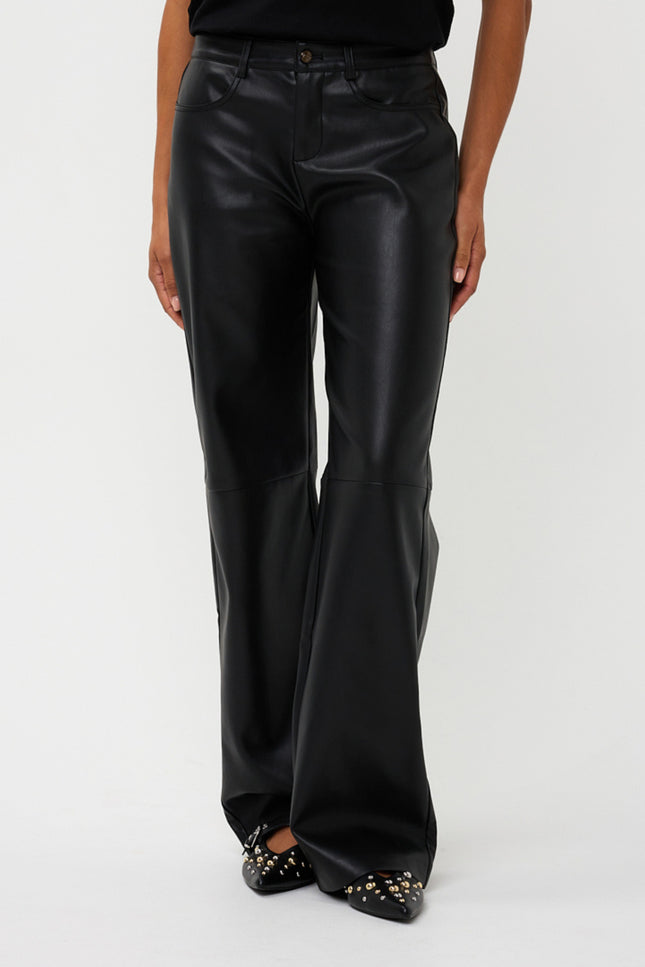 Broek Wide Leg PU Black W25.11708