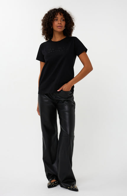 Broek Wide Leg PU Black W25.11708