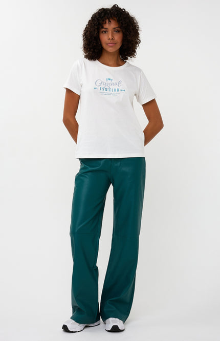 Broek Wide Leg PU Teal W25.11708