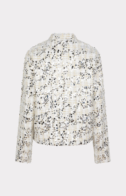 Jacket Bomber Sequins Offwhite W25.19702