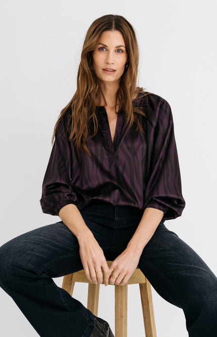 Top Raaika Zebra Plum