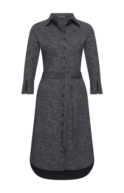 Travel Jurk Stone Foil Print Dark Grey 202092