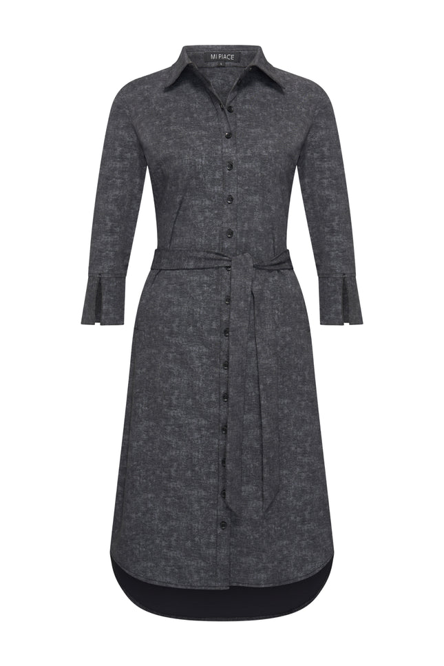 Travel Jurk Stone Foil Print Dark Grey 202092