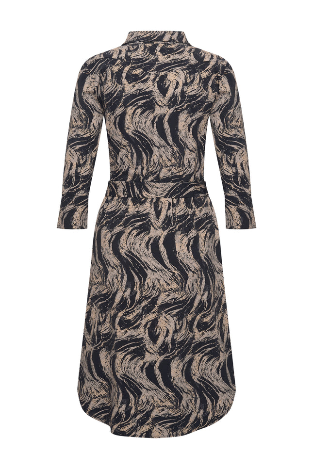 Mi Piace Travel Jurk Swirly Print Falcon 202092 Stretchshop.nl