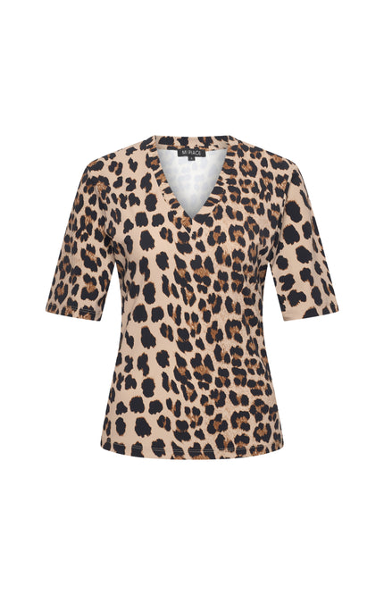 Travel Top Leopard Print Latte 202271