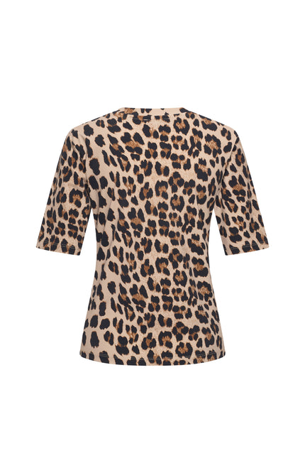 Travel Top Leopard Print Latte 202271