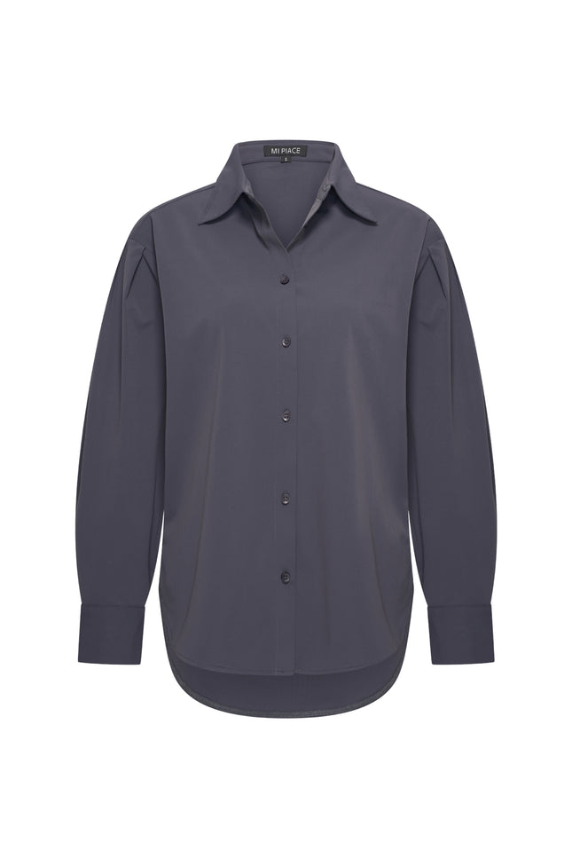 Travel Blouse Oversized Dark Grey 202524