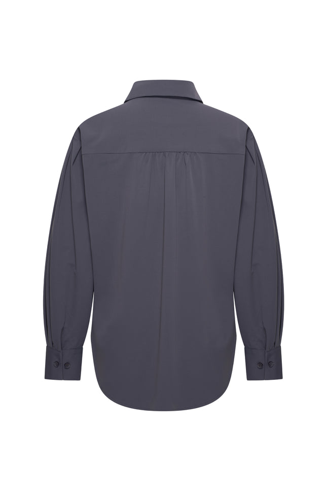 Mi Piace Travel Blouse Oversized Dark Grey 202524 Stretchshop.nl