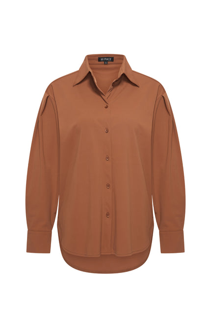 Travel Blouse Oversized Caramel 202524