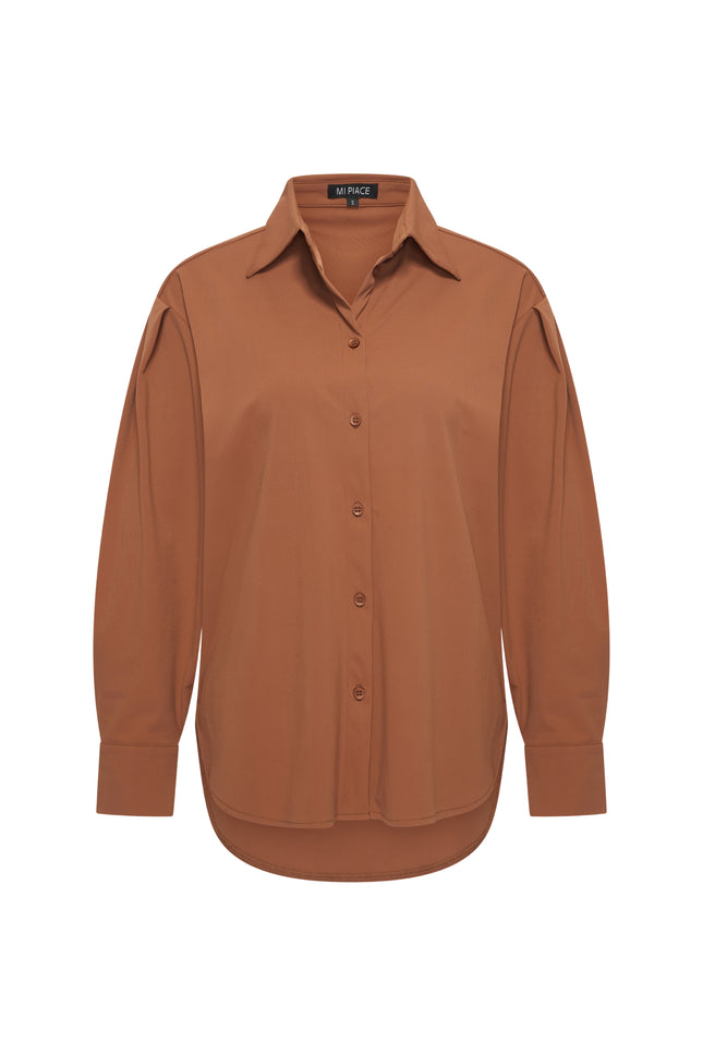 Travel Blouse Oversized Caramel 202524
