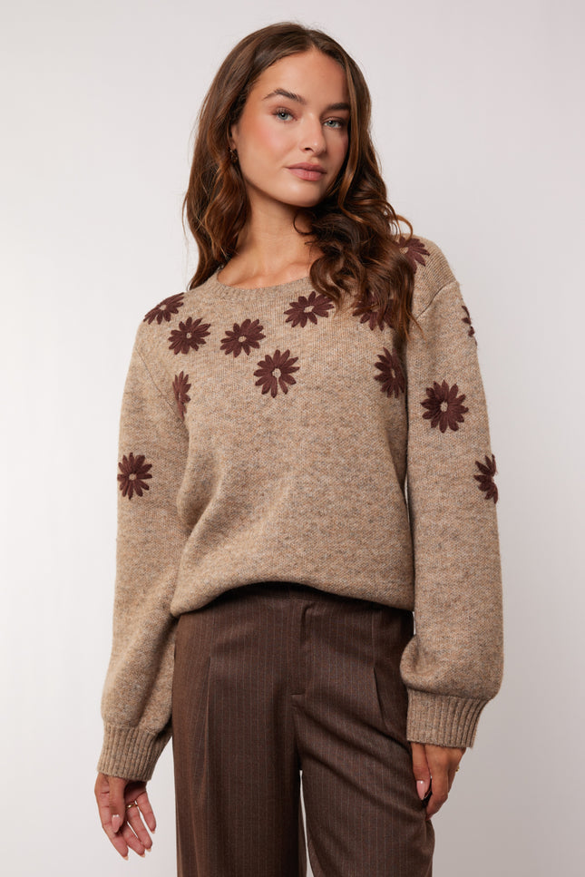 Sweater Zaina Knit Grey Brown