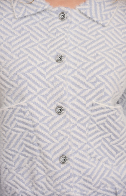 Rino & Pelle Jacket Bubbly Light Blue Graphic Stretchshop.nl