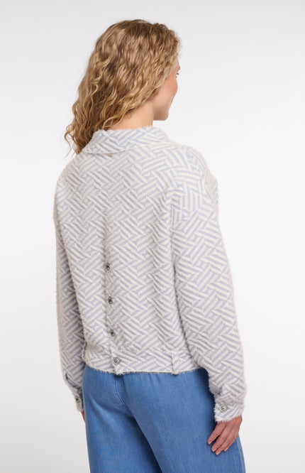 Rino & Pelle Jacket Bubbly Light Blue Graphic Stretchshop.nl