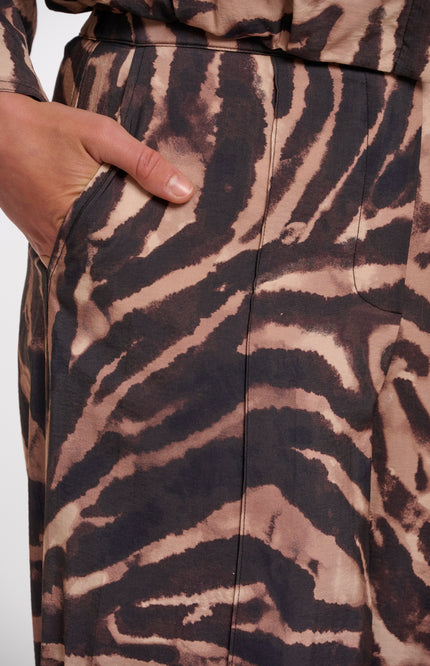 Rino & Pelle Broek Darja Brown Zebra Stretchshop.nl