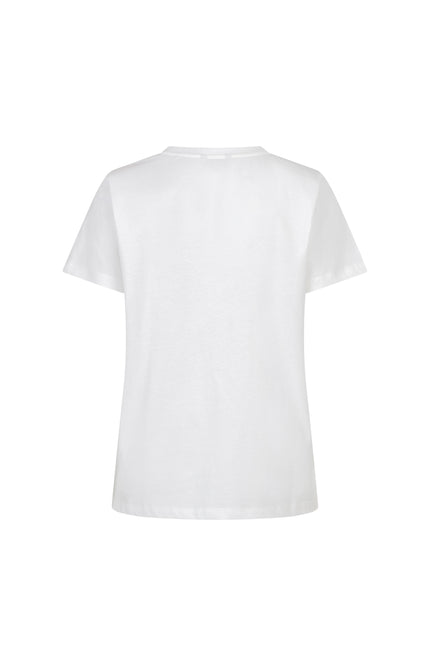 EsQualo T-shirt Paris Offwhite Rose SP26.05014 Stretchshop.nl