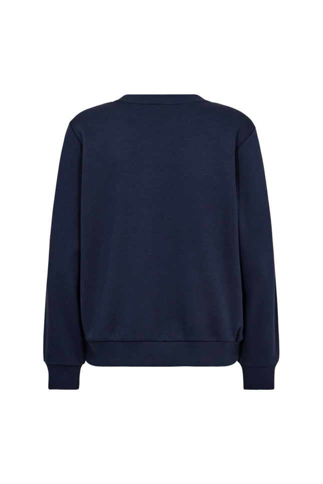 Freequent Trui Fqkamela Navy Blazer Star Offwhite 207469 Stretchshop.nl