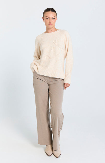 Broek Fqnanni Desert Taupe Melange 200632