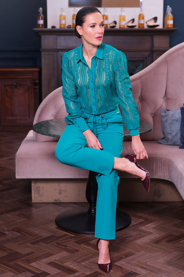 Travel Blouse Kant Petrol 202352