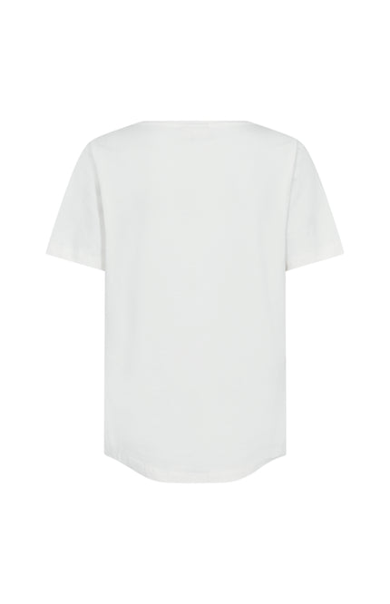 Freequent T-shirt Fqfenjal Star Offwhite Fuchsia Purple 207452 Stretchshop.nl