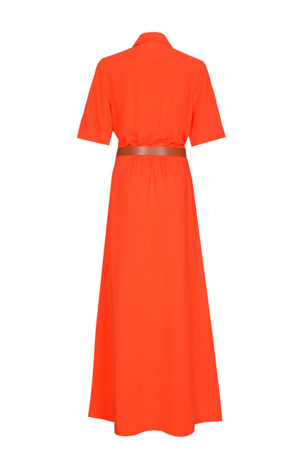 Caroline Biss Jurk Maxi Orange 1113-54 Stretchshop.nl