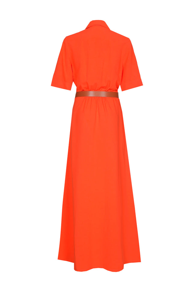 Caroline Biss Jurk Maxi Orange 1113-54 Stretchshop.nl