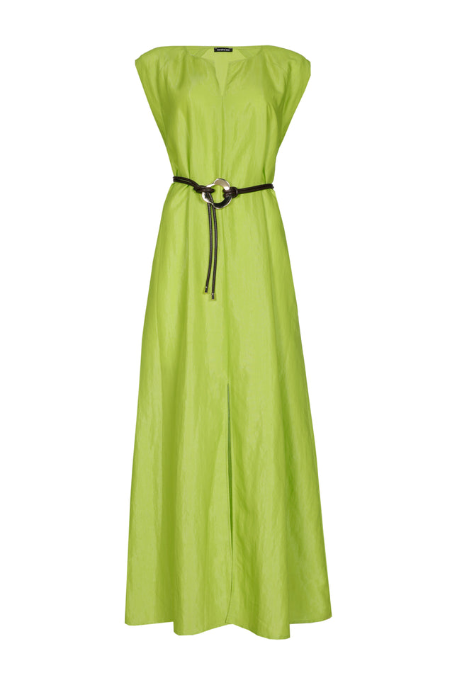 Caroline Biss Jurk Maxi Lime 1117-66 Stretchshop.nl