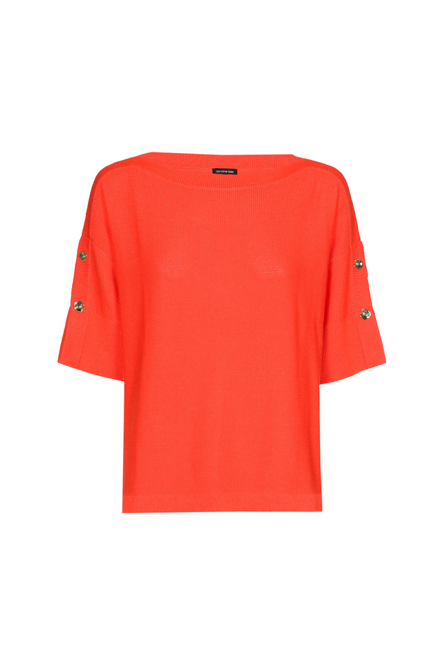 Trui Knoopdetail Orange 1210-54