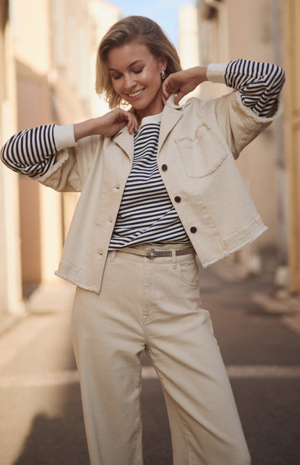 Jacket Charlie Ruffle Offwhite NKS13090