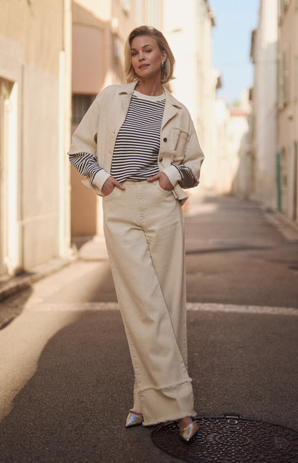 Jeans Shay Ruffle Offwhite NKS09064