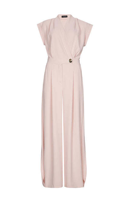 Caroline Biss Jumpsuit Plooidetail Nude 1505-74 Stretchshop.nl