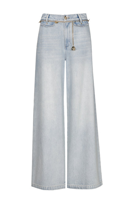 Jeans Mid Waist Crystal Blue 1591-25