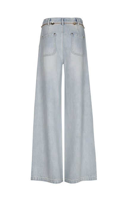 Jeans Mid Waist Crystal Blue 1591-25