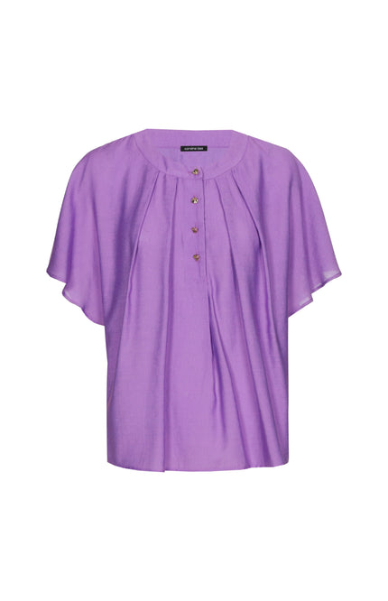Top Plooidetail Lavander 1697-41