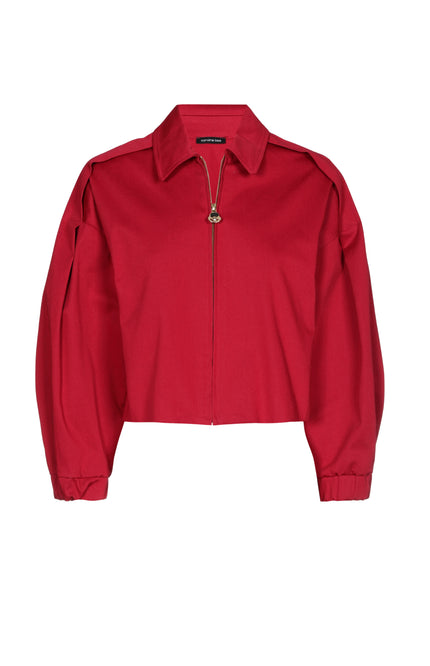 Caroline Biss Jacket Bomber Dark Red 1815-50 Stretchshop.nl