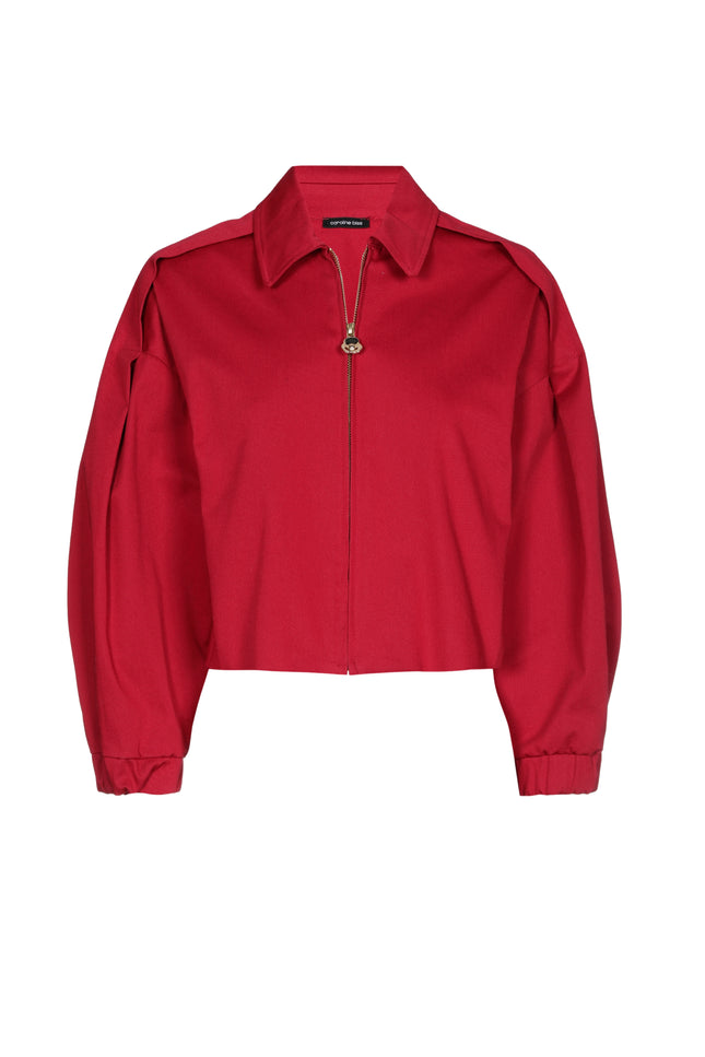 Caroline Biss Jacket Bomber Dark Red 1815-50 Stretchshop.nl