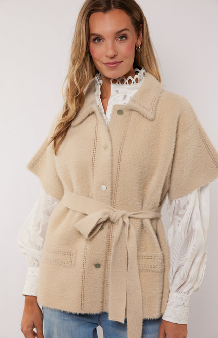 Vest Jayleen Knitting Sand