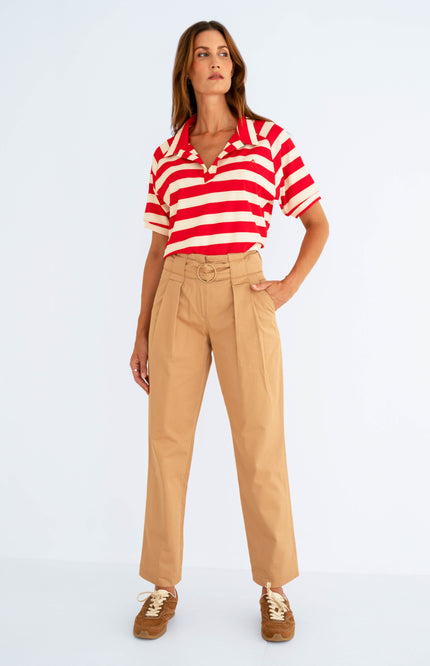 Maicazz Top Sinca Offwhite Red Stretchshop.nl