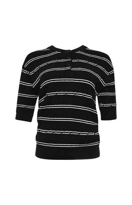 Top Suez Black Offwhite