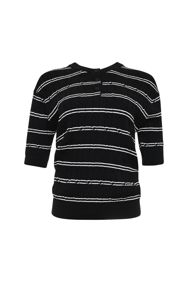 Top Suez Black Offwhite