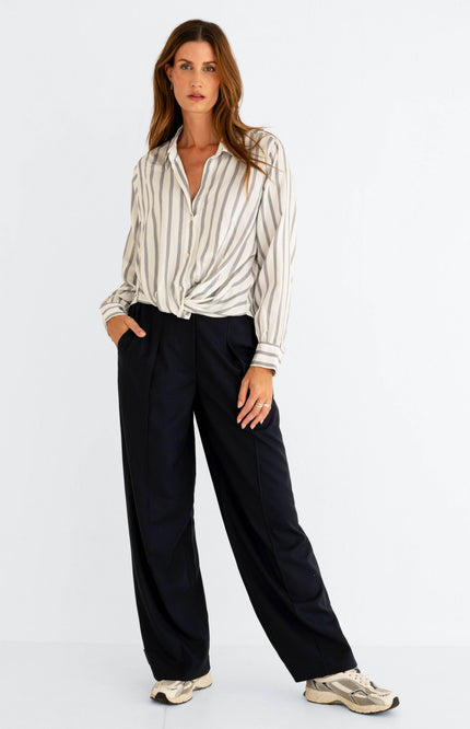 Maicazz Blouse Sense Silver Stripe Stretchshop.nl