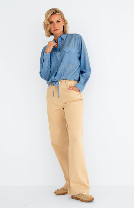 Maicazz Blouse Sammy Blue Stretchshop.nl
