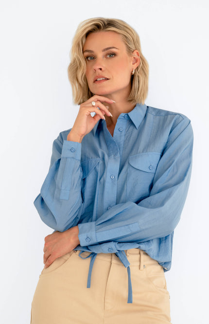 Maicazz Blouse Sammy Blue Stretchshop.nl