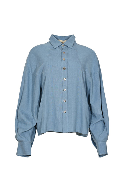 Maicazz Blouse Scarlet Jeans Blue Stretchshop.nl