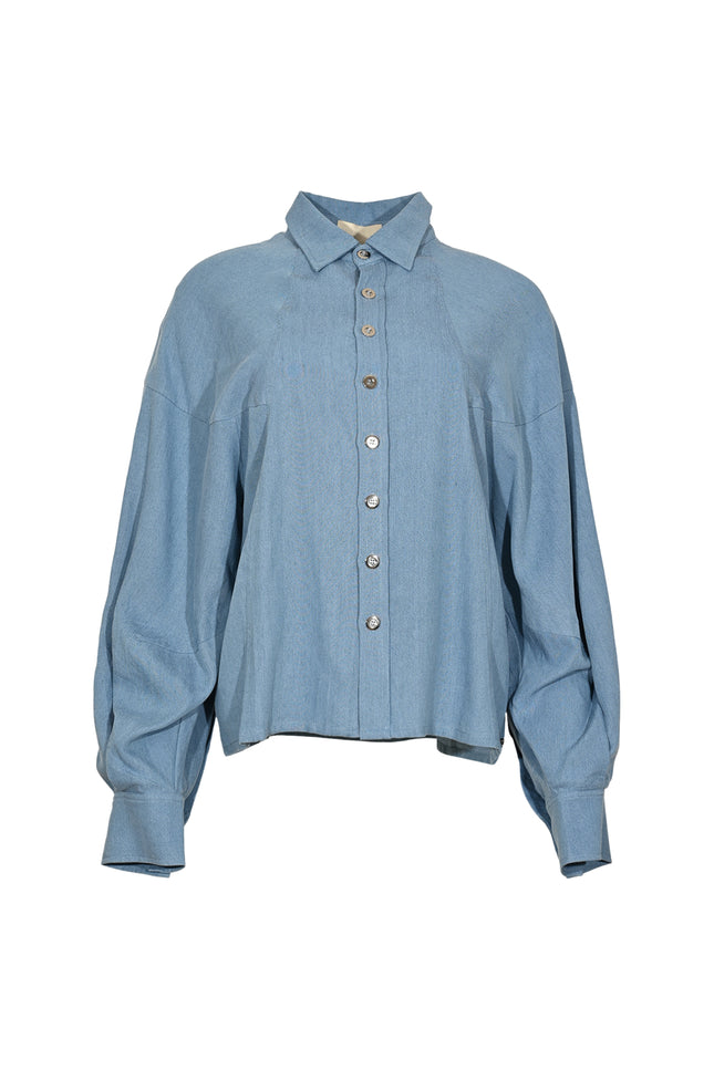 Maicazz Blouse Scarlet Jeans Blue Stretchshop.nl