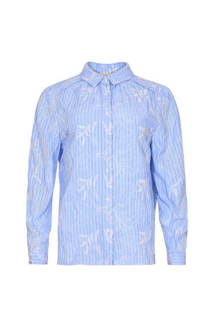 Maicazz Blouse Saigon Blue Stripe Stretchshop.nl