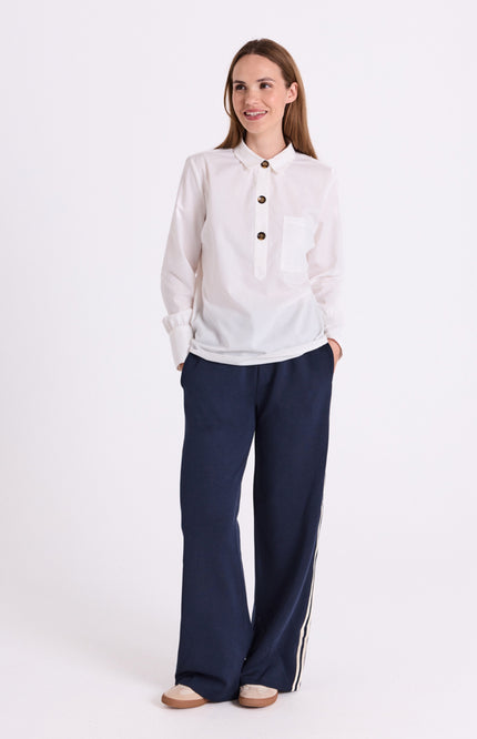 Broek Fqlucinda Navy Blazer Star Offwhite 207444