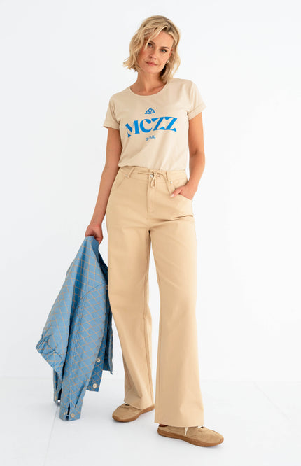 Maicazz T-shirt Onora Sand Blue Fog Stretchshop.nl