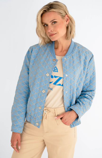 Maicazz T-shirt Onora Sand Blue Fog Stretchshop.nl