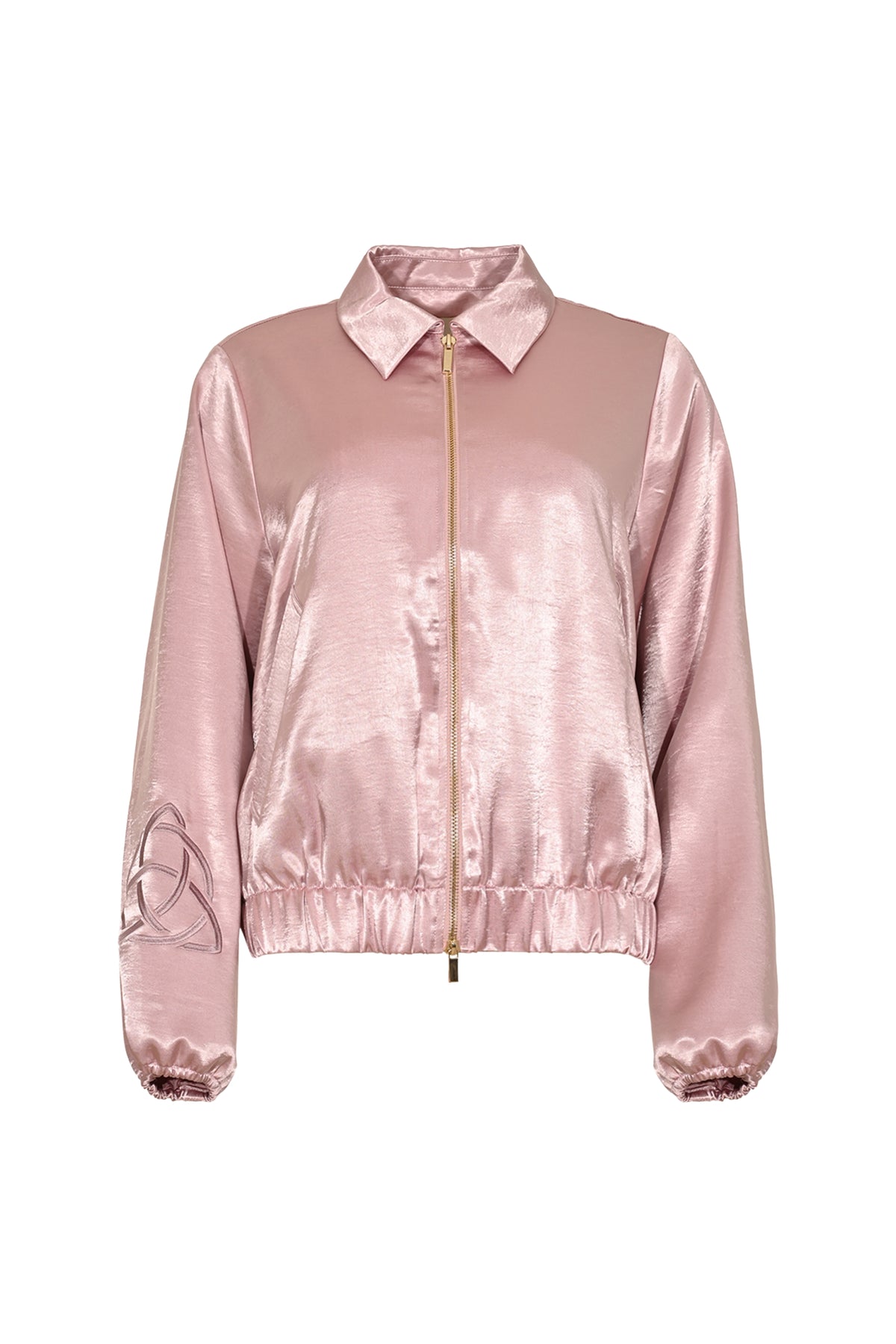 Donkerblauwe jas Simmy Slate Rose van Maicazz & Zizo, met zachte textuur en stijlvolle pasvorm, gedragen door een model.
