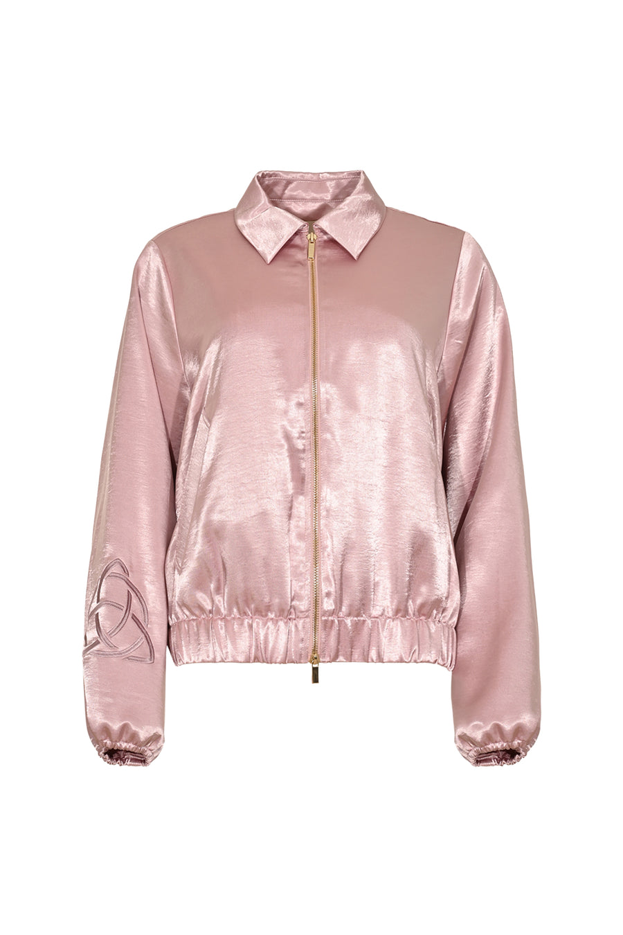 Donkerblauwe jas Simmy Slate Rose van Maicazz & Zizo, met zachte textuur en stijlvolle pasvorm, gedragen door een model.